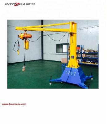 China Jib Crane European Design Mobile Jib Crane 1 Ton 6m 1.5 Ton Portable Jib Crane With Wire Rope Crane for sale