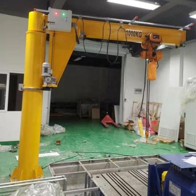 China Jib Crane 1000kg 3m Electric Slewing Column Jib Crane for sale