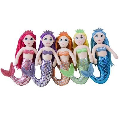 China Custom Fish Plush Toy With Lasor Hot Gold Cloth Mermaid Plush Toy Lovely Gift Toys Lovely Girl Girl for sale