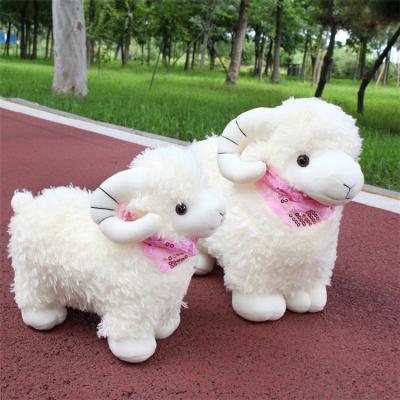 China Promotion Best Quality Promotional Soft Plush Lovely Colorful Small Plush Sheep With Colorful Scarf for sale