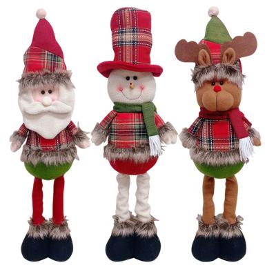 China Energetic Retractable Stuffed Plush Toys Santa Snowman Elk Christmas Elf Christmas Decoration Hot Sales Christamas Home Decor for sale