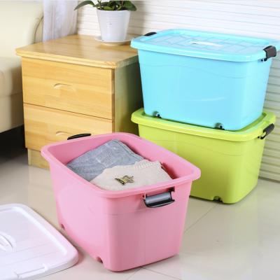 China PP Stocked Wholesale Household Storage Bins , Plastic Container With Lid for sale