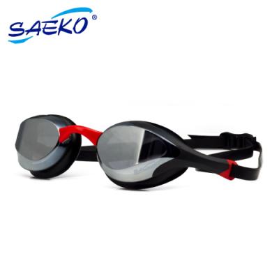 China SAEKO JET Mirror Stylish Advanced Anti-fog Silicone Design Patent Adjustable Swimming Goggles New for sale