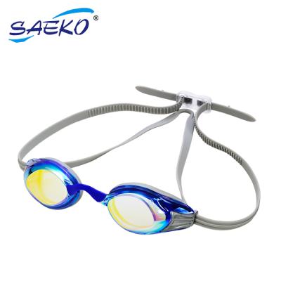 China FINA Approved Packing Glasses Saeko FINA Approved Non Leaking Anti Fog Non UV Protection Mirror Packing Swim Eyewear Goggles for sale