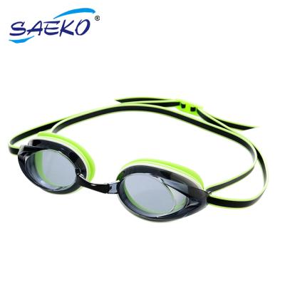 China Multicolor Silicone Headstrap UV Protection SAEKO Swimming Goggles for sale