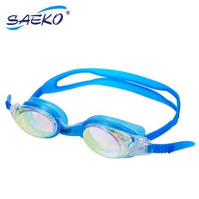 China UV Protection SAEKO Nice Fit Swimming Lens One Piece Goggle Mirror for Teen and Women for sale