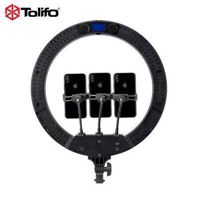 China Tolifo Ringlight 18 Good Quality 60W R-1948 RGB Ring Light With 19 Inch Led Display Reviews For Live Streaming R-1948RGB for sale