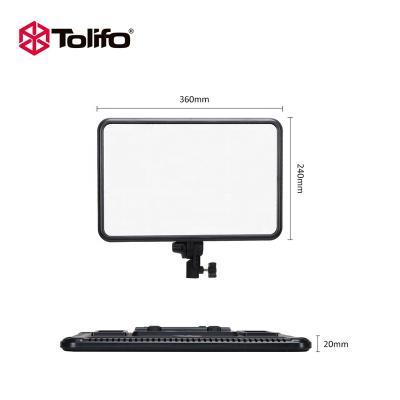 China Photo Video Shooting Light Tolifo Ultra Slim Protective Dimmable Studio LED Panel Light Photography Soft LED Camera Video Light for Movie Shooting for sale