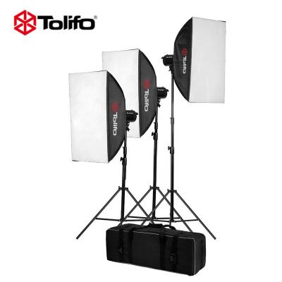 China Guangdong Tolifo professional 900w strobe camera studio snapshot photographic lighting with photo studio accessories MT-300AM for sale