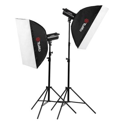 China Tolifo Mactop 800W (400Wx2) Professional Studio Photographic Strobe Instant Light Kit - Soft Box, Stands, Lamps, Trigger, Bag MT-400 for sale