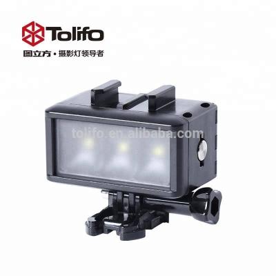 China Tolifo FSTPHOTO 3W Rechargeable Battery Waterproof Diving LED Video Photographic Lighting Light for Gopro Active Camera 1000mAh for sale