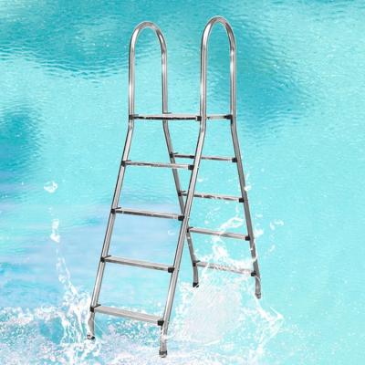 China Customized swimming pools 1.0mm 1.2mm 1.5mm double side 316 onground pool safety step ladder stainless steel 304 for sale