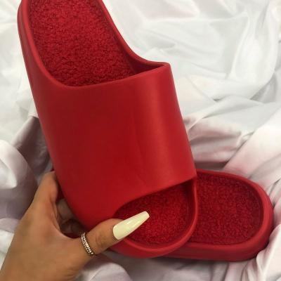 China Fashion trend summer women's cheap hot shoes with four color slippers female fitness the beautiful to walk the new fashion flat sandals for sale