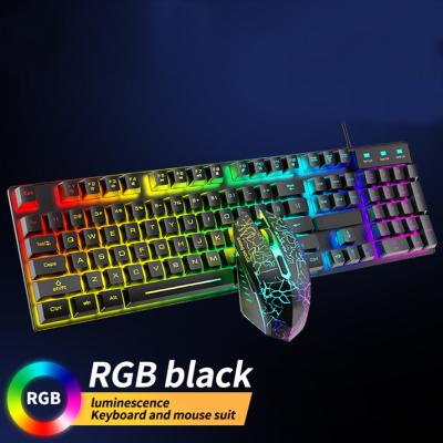 China Waterproof Mechanical Gaming Keyboard and Mouse Combo Rainbow Backlit Keyboards Wire Mouse for PC Gamer Computer Laptop for sale