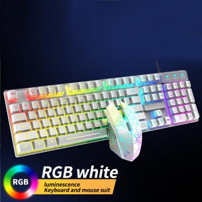 China Factory Direct Wholesale Waterproof Computer RGB Gaming Keyboard Mouse Set Shenzhen For Internet Bar for sale