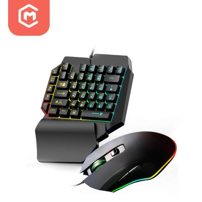 China Best Price Top Quality 35 Hand Keys Single Waterproof Custom Keyboard Mouse Gaming Combo Set For Gamer for sale