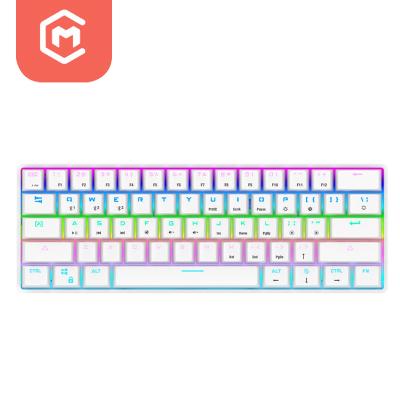 China Gaming / Typing / Office Work Cheap Wireless Professional Manufacturing Wired 2 Mode 15 RGB Backlight 60% Game 61keys 60 Percent Mechanical Keyboard for sale