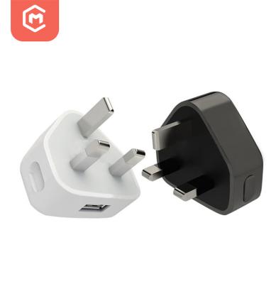 China Mobile Phone 5v 1a Single Usb Charger Wall Travel Charger Usb Power Adapter For Apple Iphone UK Charger for sale