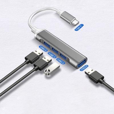 China All Aluminum Alloy High Speed ​​4 In 1 Type C Multifunctional Laptop Docking Station 4 Port Usb 3.0 2.0 USB-c Hub Type C for sale