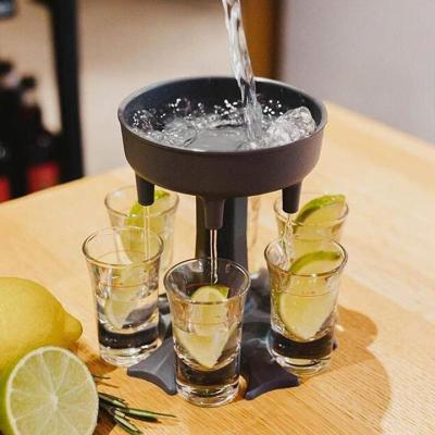 China Stocked dispenser and holder for 6 shot glasses for sale