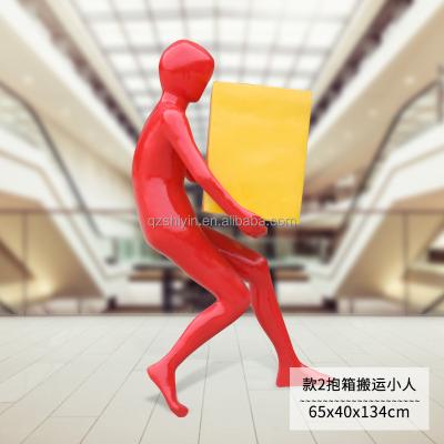 China China Manufacture Large Home Decor Athlete Statue Fiberglass Carrier Man Sculpture for sale