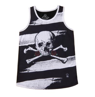 China Breathable Custom Sublimation Printing Mens Tank Tops Sleeveless Ribbed Vest Mens Gym Fitness Running Singlet for sale