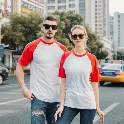 China 2021 Anti-Wrinkle Stylish Raglan T-shirts Cotton Drop Shoulder White T-shirts Unisex Plain 100% T-shirts For Men/Women for sale