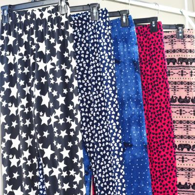 China Anti-Wrinkle Yoga Pants Gaiters For Mid Waist Women Legging Silky Slim Pants Yummy Prints Custom Wholesale All Pencil Pants for sale