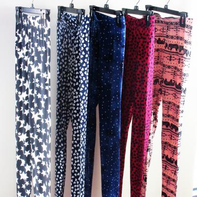 China Hot Selling Polyester Spandex Anti-Wrinkle Custom Leg Warmers With All Over Print Pajamas Pajamas Pants For Women for sale