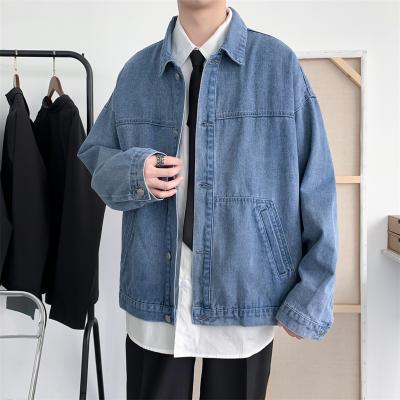 China Wholesale Europe and America waterproof blue jeans jackets men's single denim jacket for sale