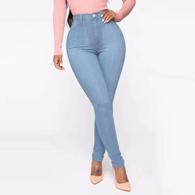 China Waterproof Curve Plus Size Mom Ripped Mom Jeans In Light Blue Tear, Wholesale Classic High Waist Washed Skinny Women Jeans for sale