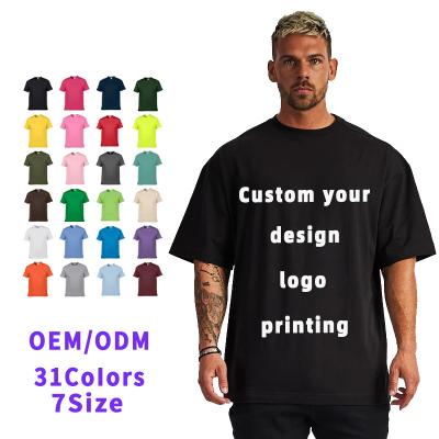 China Wholesale White Anti-pilling Custom Made Polyester T-shirt Men Brand 100% Heavy Loose Organic Supima Pima Cotton Quality Unisex Black T-shirt for sale