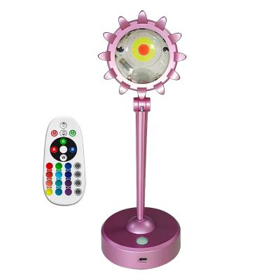 China LAMHO Modern Hot Sale Sunflower RGB Sunset Projecor Lamp Sunset Projection Light Led Sunset Light Lamp for sale