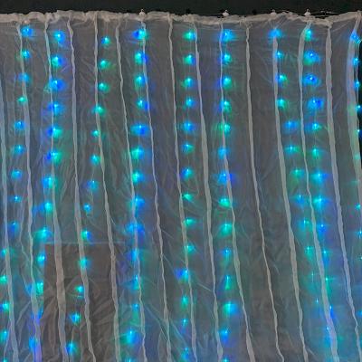 China FASHION Twinkle Star Waterfall Wedding Window String Light Christmas Decoration Connectable Curtain Light for sale