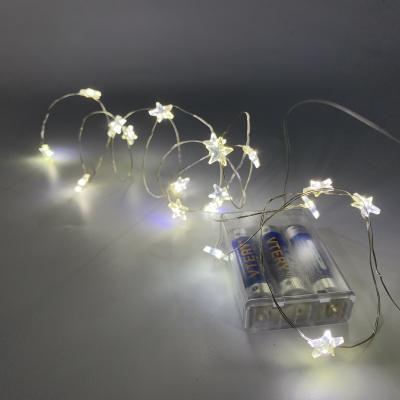 China Outdoor Decoration Battery Operated String Lights 5m 40 Led Star Fairy Lights For Decoration for sale