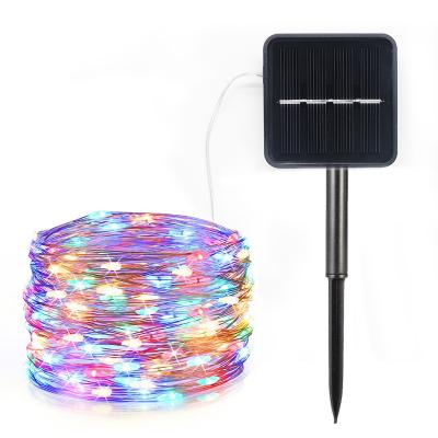 China Solar String Light 10m 12M 100Led 120 Led Outdoor Waterproof Party Decor Solar Powered Garden Led For Stringing Fairy Lights for sale