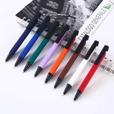 China Promotional Pen Soft Body Multi Functional Ballpoint Pen Plastic Pen With Phone hoder for sale