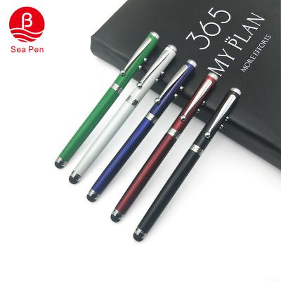 China office & School Pen New Arrival Multifunctional Silicone Touch Ball Pen With LED Light for sale