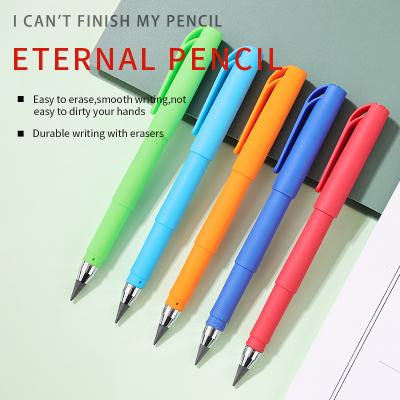 China New Arrival Plastic Inkless Plastic Pencil With Eraser For Kids Writing Eternal Drawing Pen for sale