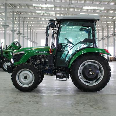 China Factory New Cover Hood Design 60hp 70hp Farm Tractor With Enclosed Heater Cab for sale