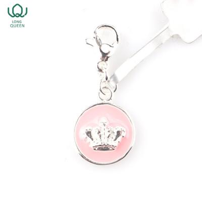 China Fashionable 316L Stainless Steel Jewelry Crown Rose Round Key Charm for sale