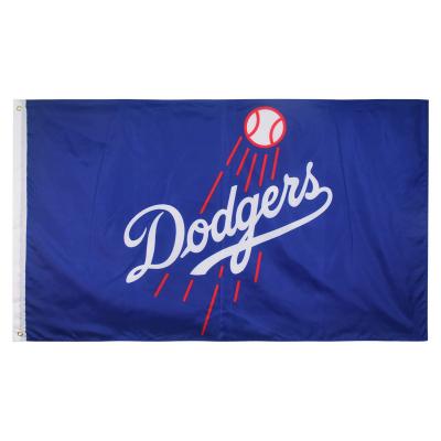 China Automotive All 3x5 Team Flags 100% Polyester Double Sides Dodgers Flag For Mlb Team for sale