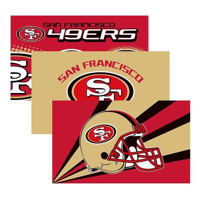 China 100% Outdoor Double Sided Flag Nfl Team Banner San Francisco 49ers Double Sided Printing Colors Long Lifespan Polyester Warm Vivid Style for sale