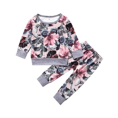 China Washable Kids Spring Boy Girl T-shirt Pant Set Kids Outfits Cotton Children Clothing Set Baby Long Sleeve Set Newborn Baby Outfit for sale