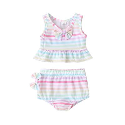 China Washable Summer Toddler Clothing Set Baby Boutique Kids Clothes Kids Casual Clothes Set Sleeveless Top And Shorts Set for sale