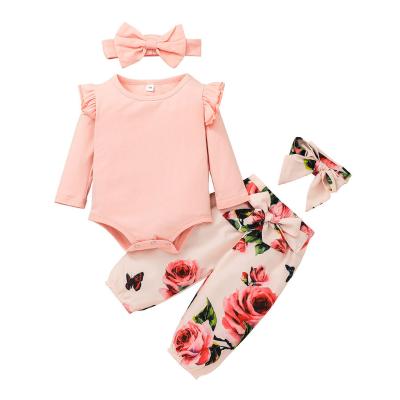 China Spring Autumn Washable Custom Logo Wholesale Children's Boutique Clothing T-shirt With Panties Set Two-Piece 100% Cotton Girl Clothing Outfit for sale