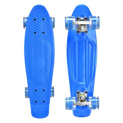 China 22 Inch Youth Chinese Complete Deck Skateboard With LED Light Big Wheel Skateboard Popular In The World for sale