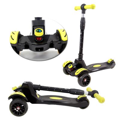 China Kid 4 Wheels Kids Kick Wide Wheels Flashing Scooter With Suspension for sale