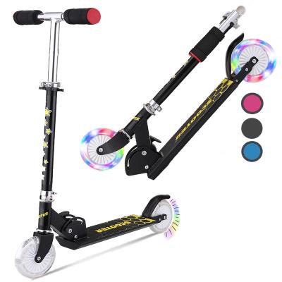 China Child Amazon hot sale two wheels PU light iron aluminum kick scooter kids kids for baby for sale