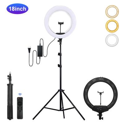 China Retail Live Youtube Facebook Broadcast Ring Light 18 Inch With Tripod Stand RL-18 Selfie Ring Light And Photographic Lamp Ring Fill Light Stand For YouTube Live for sale